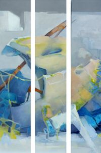 OHNE TITEL 2018 Triptychon - Oel-Acryl-leinwand 120x75